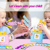 Early Education Talking Flash Card Learning Toy, Electronic Preschool English Audio Book Machine Gift for Kids